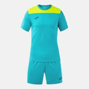 Ensemble maillot et short Set Phoenix III – Turquoise / Jaune fluo