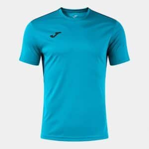 Maillot à manches courtes Winner IV – Turquoise fluo / Bleu marine