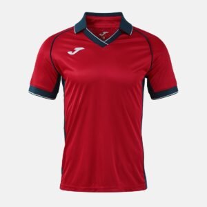 Maillot à manches courtes Vintage Eco Retro – Rouge / Bleu marine