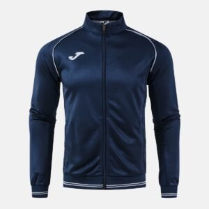 Veste sweat zippée Vintage Eco Retro – Bleu marine / Gris