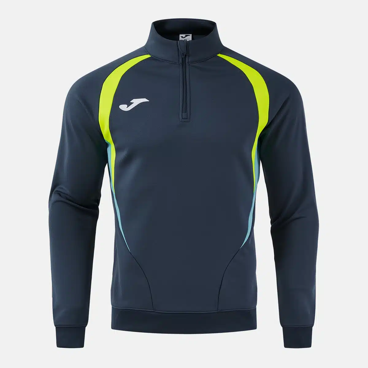 Sweat sans capuche Championship 20 – Bleu marine / Jaune fluo