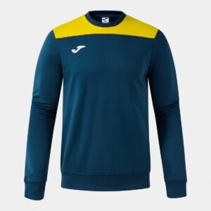 Sweat sans capuche Phoenix III – Bleu marine / Jaune