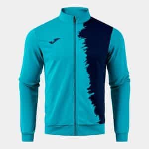 Veste sweat zippée Picasho – Turquoise fluo / Bleu marine