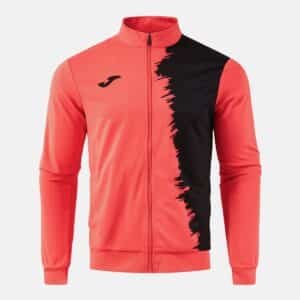Veste sweat zippée Picasho – Corail fluo / Noir